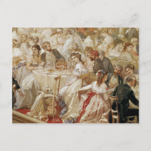 Het diner op de Tuileries, 1867 Briefkaart