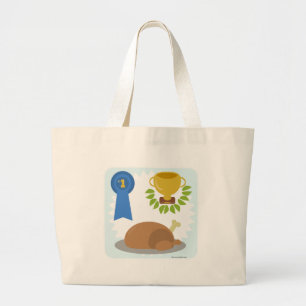 Het Diner van de Kip van de Winnaar van de winnaar Grote Tote Bag