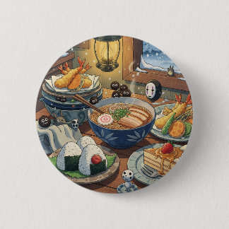 Het diner van mijn buurman ronde button 5,7 cm
