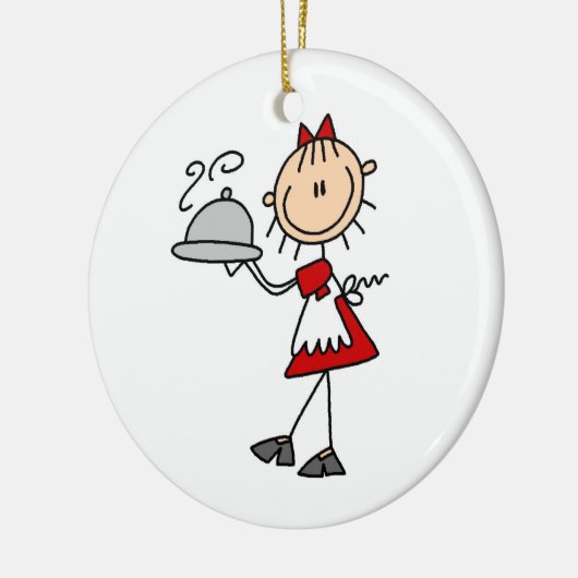 Het diner wordt bewaard keramisch ornament (Links)