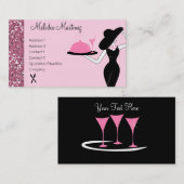 Het diner wordt bewaard visitekaartje (Voorkant / Achterkant)