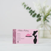 Het diner wordt bewaard visitekaartje (Staand voorkant)