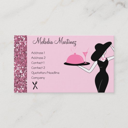 Het diner wordt bewaard visitekaartje (Voorkant)