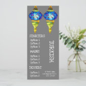 Het dinermenu van het Turkse keukenrestaurant Menu (Staand voorkant)