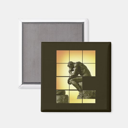 Het Dinker, afbeelding glijdende puzzelspel, Le Pe Magneet (Voorkant / Achterkant)