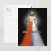HET DIVINE MERCY AFBEELDING BRIEFKAART (Voorkant / Achterkant)
