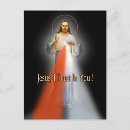 HET DIVINE MERCY AFBEELDING BRIEFKAART (Voorkant)