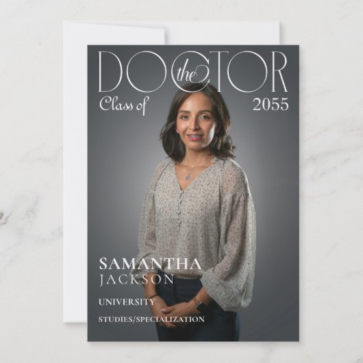 Het Doctor Chic Doctoral Afstuderen Photo Magazine Kaart (Voorkant)
