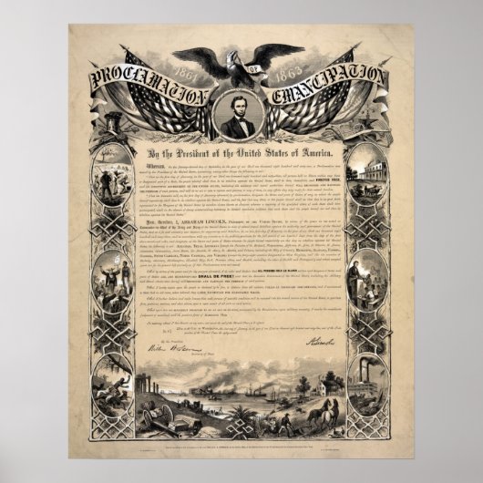 Het document Emancipation Proclamation Print (Voorkant)