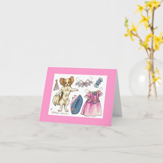 Het document van Papillon de kaart van de (Gele Bloem)