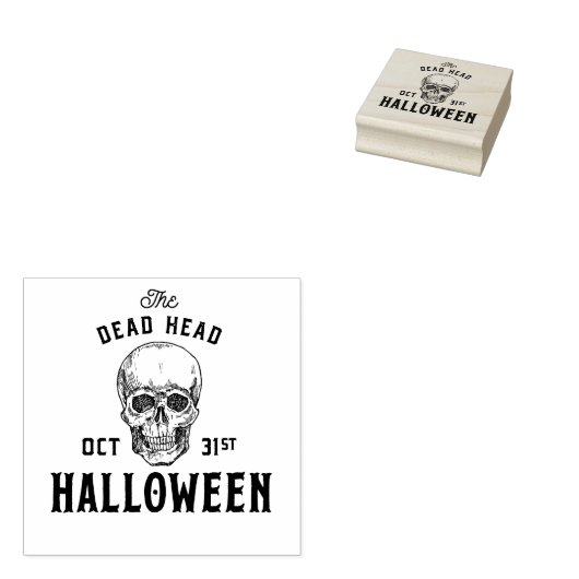 Het dode hoofd 	rubberstempel (Gestempeld)