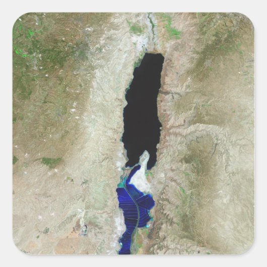 Het dode Zee Vierkante Sticker (Voorkant)