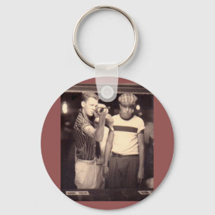 het doel bereiken en een kewpie pop winnen sleutelhanger