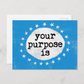 Het doel is: blauw Briefkaart (Voorkant / Achterkant)