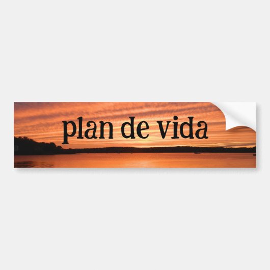 Het doel van het leven Volg je doelplan de vida Bumpersticker (Voorkant)