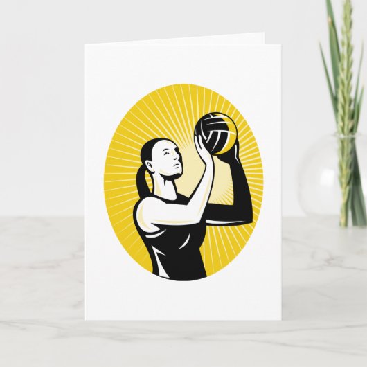 het doelspruit van de netballspeler het kaart (Voorkant)