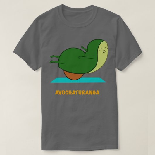 Het doen van Yoga Pose met Avocado T-shirt (Design voorkant)