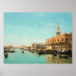 Het Dogepaleis en het Piazza San Marco, Poster