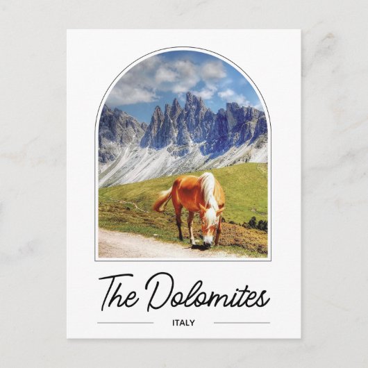 Het Dolomietengebergte Italië Briefkaart (Voorkant)