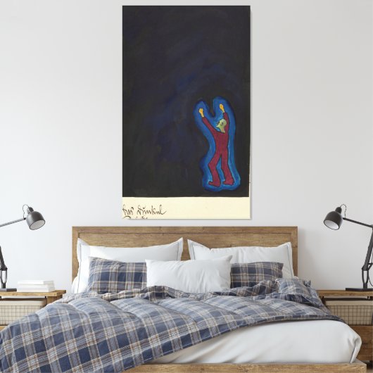 Het donker canvas afdruk (Insitu (Slaapkamer))