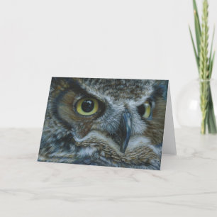 Het donkere Wenskaart van de Uil Kaart