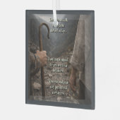 Het donkerste dal glas ornament (Voorkant links)