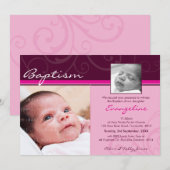 HET DOOPSEL VAN DE FOTO NODIGT: UIT: liefdadigheid Kaart (Voorkant / Achterkant)