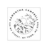 Het door de hand getrokken Adres van de Terugkeer Rubberstempel (Afrduk)