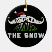 Het doorboren van de sneeuw keramisch ornament (Voorkant)