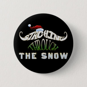 Het doorboren van de sneeuw ronde button 5,7 cm