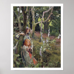 Het doorgesluisde hout (olie op doek) poster