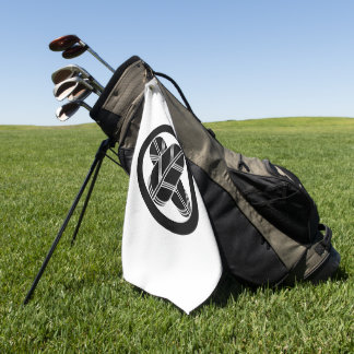 Het doorsnijden van hawkveren in de cirkel golfhanddoek