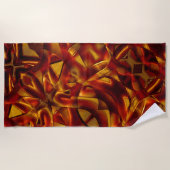 Het doorweven van verbrande oranje stropdassen, ge strandlaken (Voorkant)