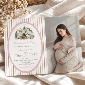 Het Dorp Baby Shower Foto Kaart