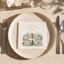 Het Dorp Baby Shower Servetten