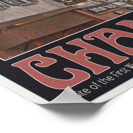 Het dorp Chamonix - BonW Poster (Hoek)