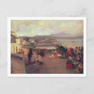 Het dorp Connemara - De weg naar de haven, 1898 Briefkaart