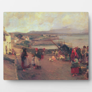 Het dorp Connemara - De weg naar de haven, 1898 Fotoplaat