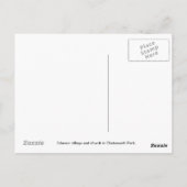 Het dorp Edensor en de kerk - briefkaart (Achterkant)