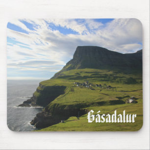 Het dorp Gásadalur in de Faeröer: Mousepad Muismat
