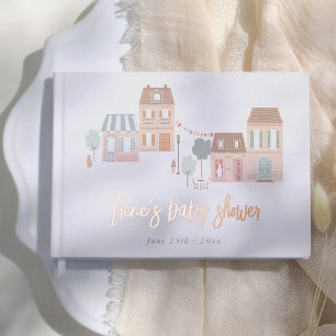 Het Dorp Handgetekende Baby Shower Gastenboek