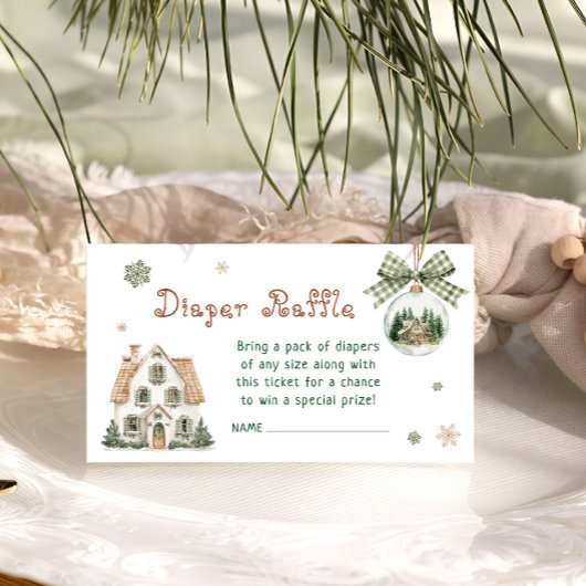 Het Dorp Heeft Een Baby Shower Luiers Raffle Informatiekaartje