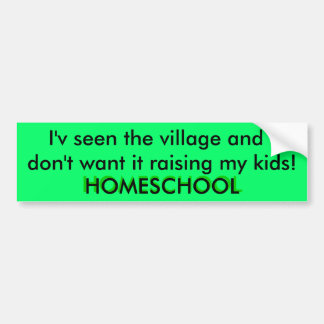 Het dorp — Homeschool Bumpersticker
