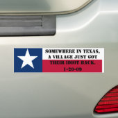 Het dorp Idiot gaat naar huis Bumpersticker (Op auto)