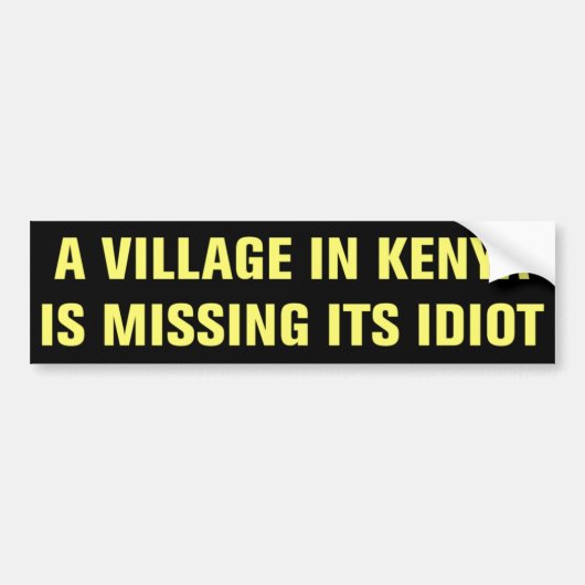 Het dorp in Kenia mist zijn Idiot Sticker (Voorkant)