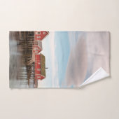 Het dorp Noorwegen Lofoten Vist Handdoek (Handdoek)