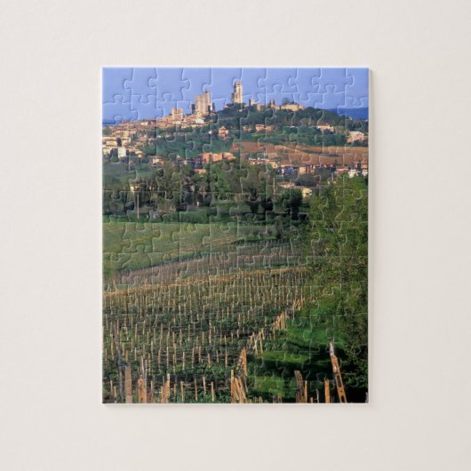 Het dorp San Gimignano zit in het rolrooster Legpuzzel (Verticaal)