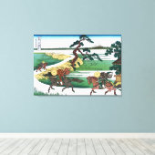 Het dorp Sekiya op de Sumida Canvas Afdruk (Insitu (Houten vloer))