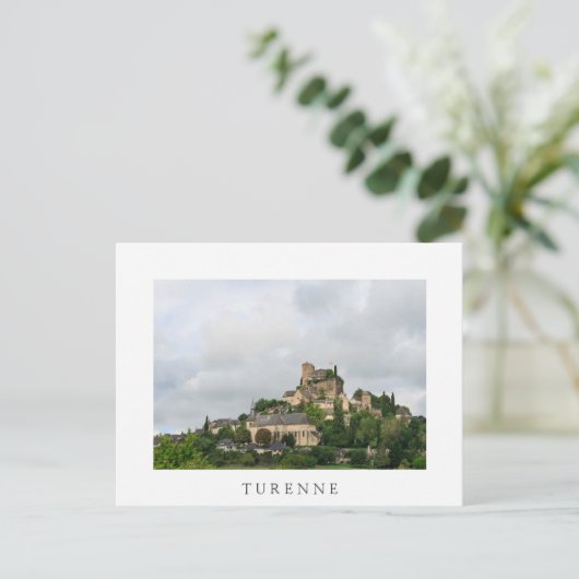 Het dorp Turenne in Frankrijk Briefkaart (Staand voorkant)
