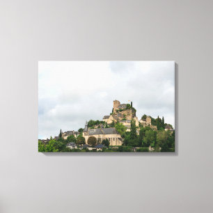 Het dorp Turenne in Frankrijk Canvas Afdruk